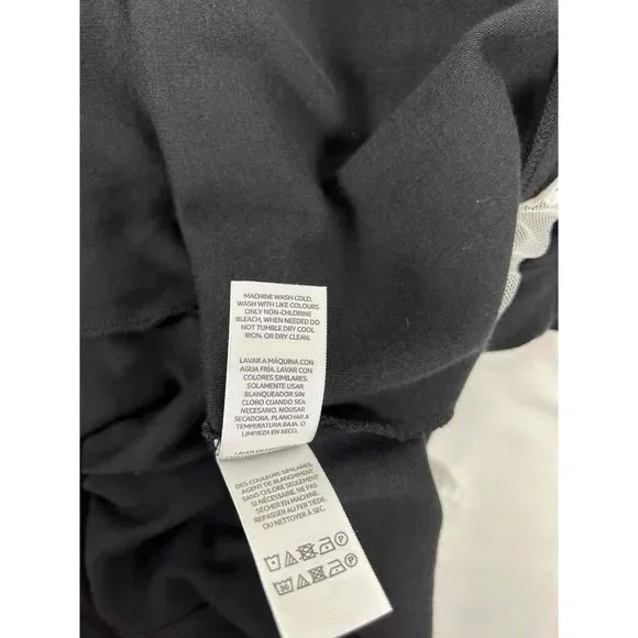 Daily Ritual Womens Black Short Sleeve Round Neck Lace Hem Dress Size 1X 41L 21B - Picture 6 of 7